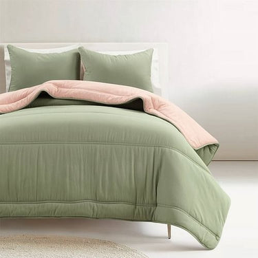 Soft Lightweight Reversible Quilted Comforter Set